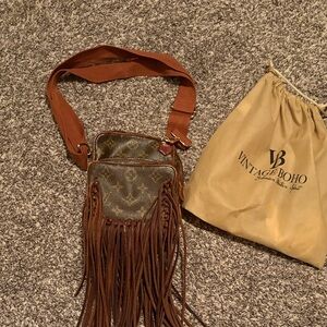 Louis Vuitton Brown Crossbody Bag with Fringe